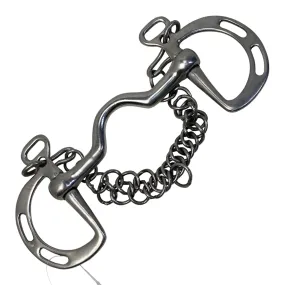 Kimberwick Medium Port Bit w/Curb Chain in Stainless Steel - 4.75