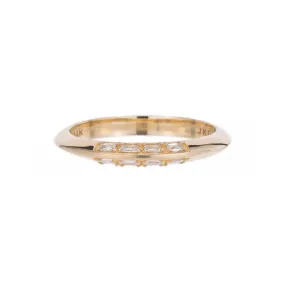 Knife Edge Baguette Diamond Ring