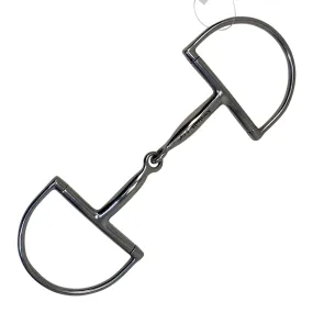 Korsteel Single Joint Dee Ring Snaffle Bit in Stainless Steel - 5.25