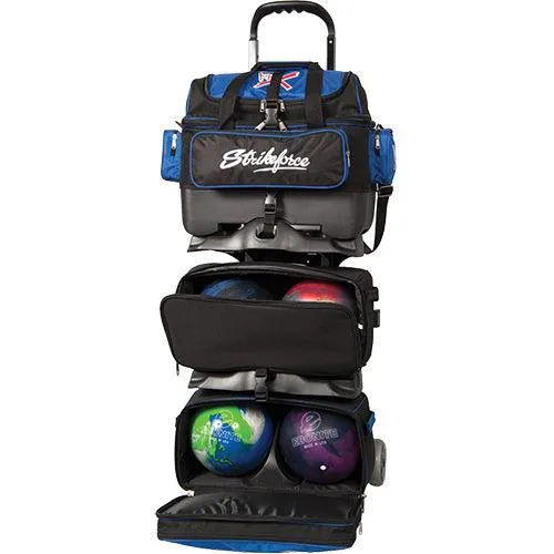 KR Strikeforce Royal Flush 6 Ball Roller Bowling Bag Royal/Black