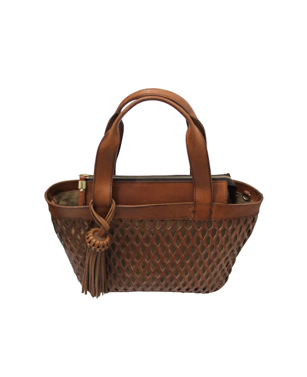 Large Tulum Tan Leather Handbag