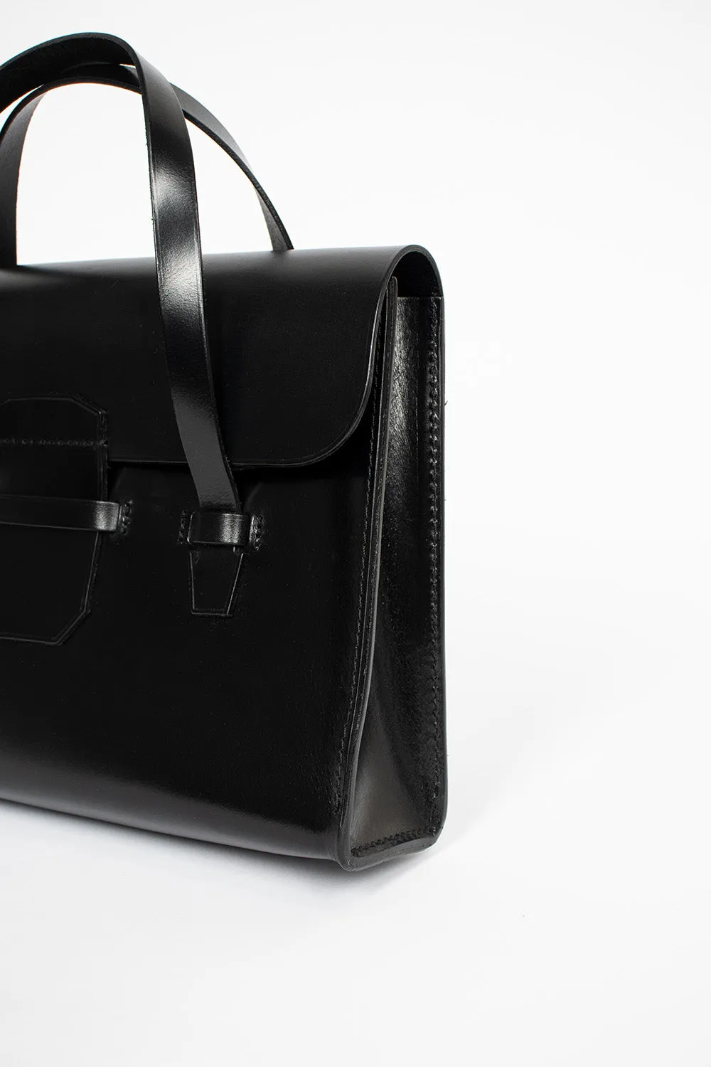 Leather Box Bag Black