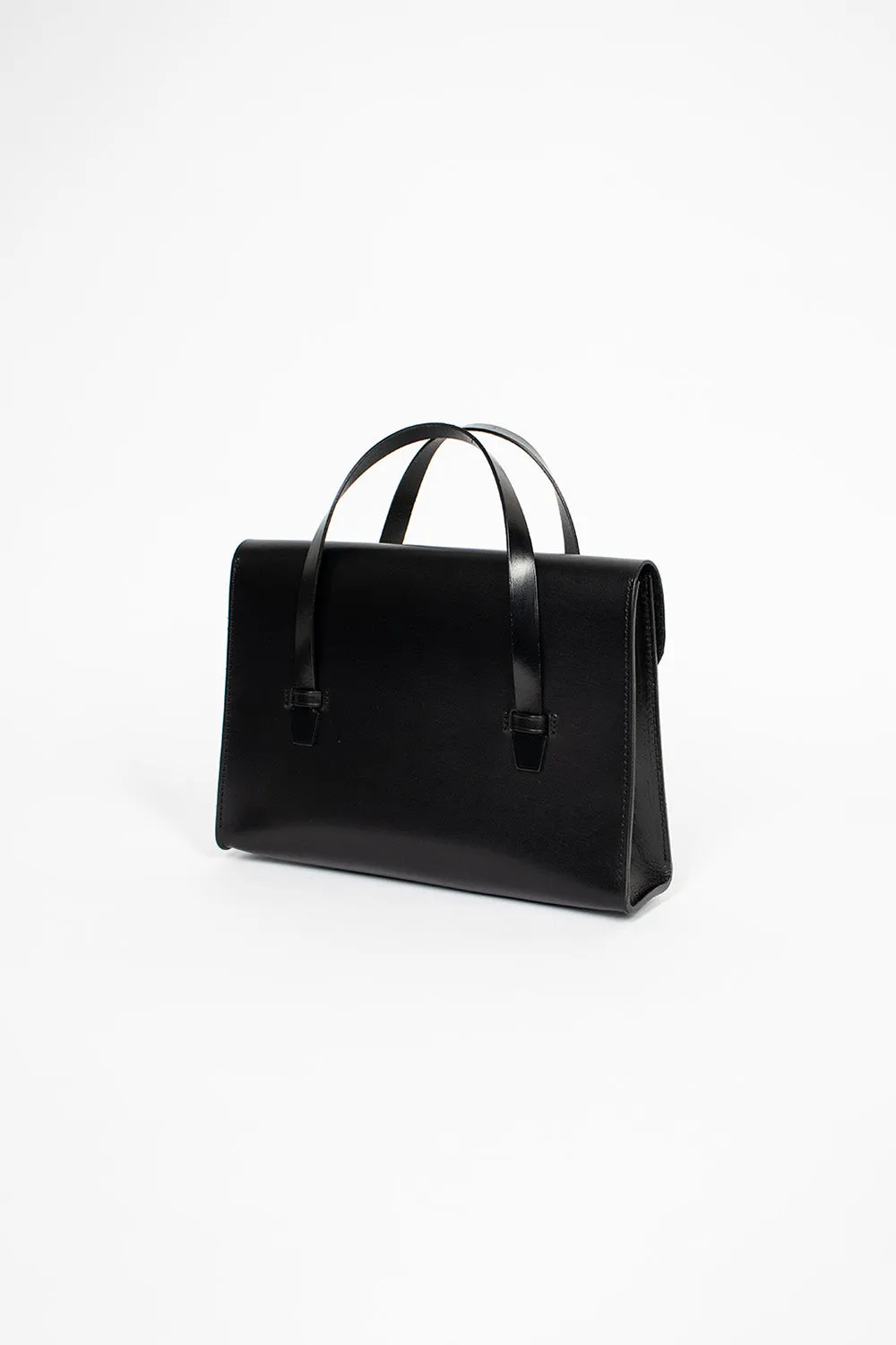 Leather Box Bag Black