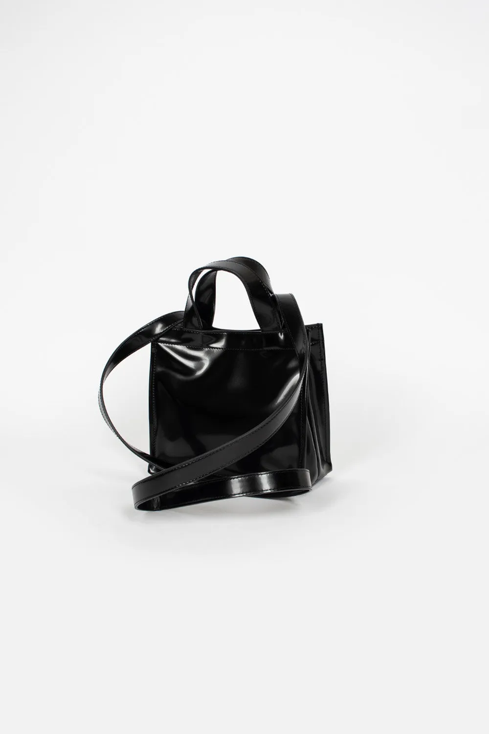 Logo Shopper Mini Tote Bag Black