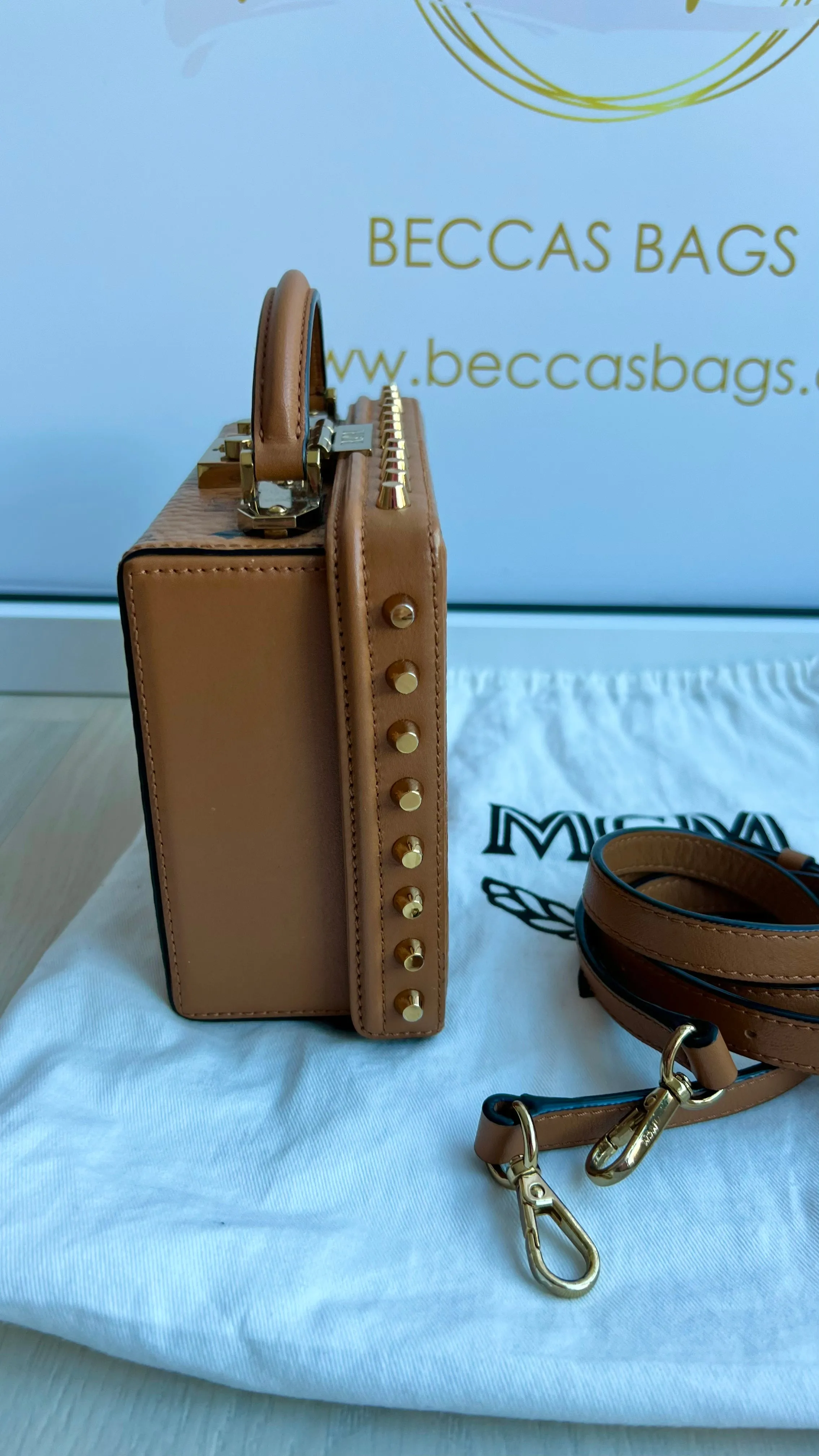 MCM Visetos Berlin Box Series Crossbody Bag