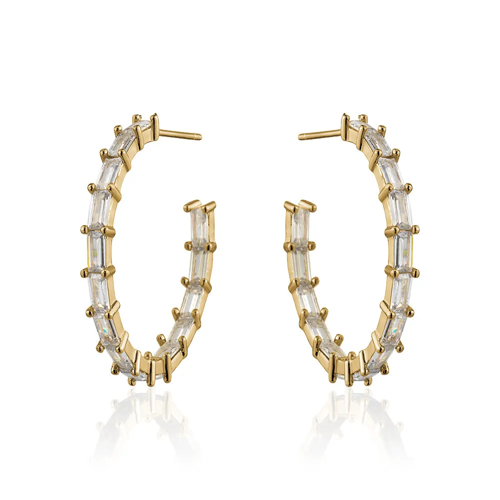 MEDIUM BAGUETTE HOOPS