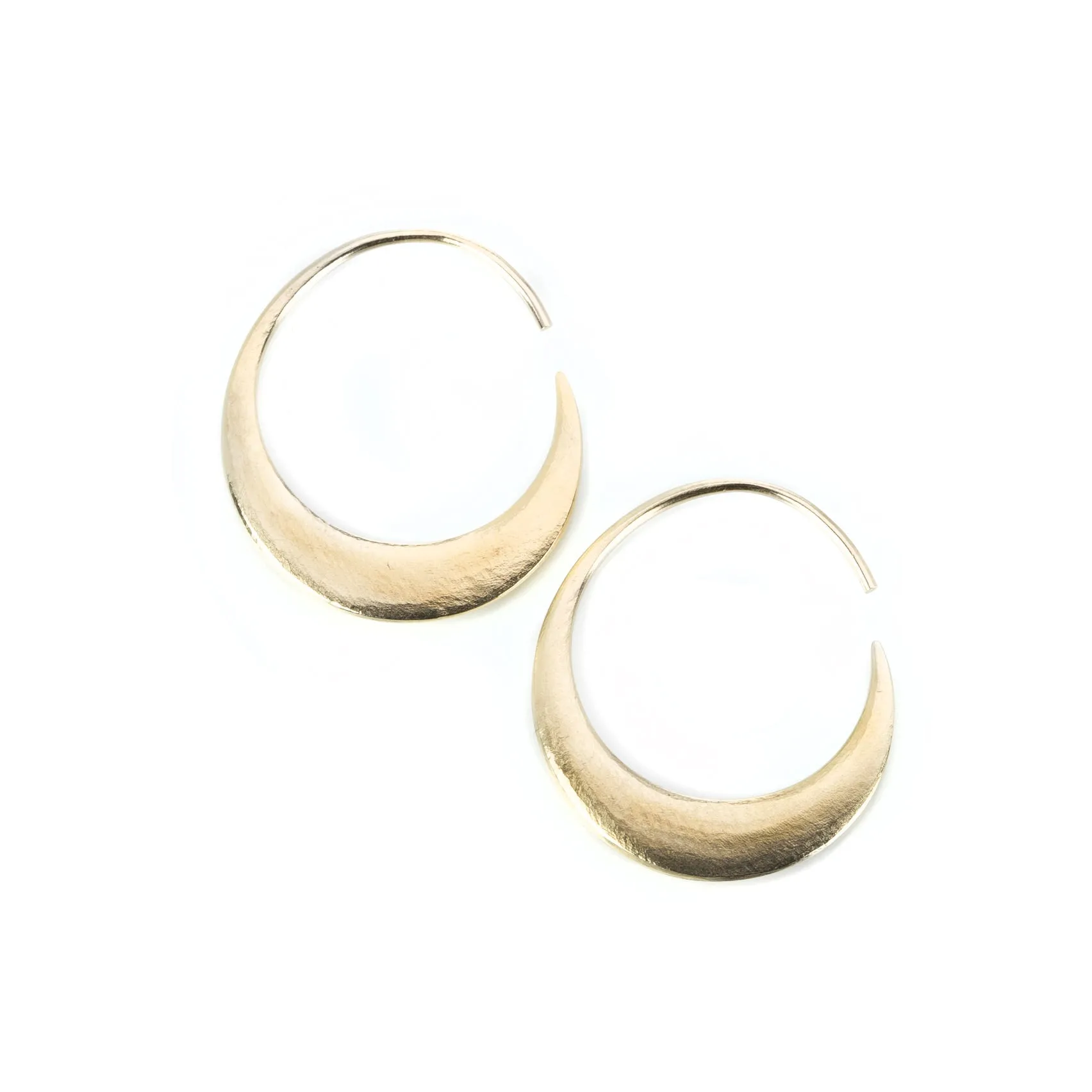 Mini 14k Crescent Hoops