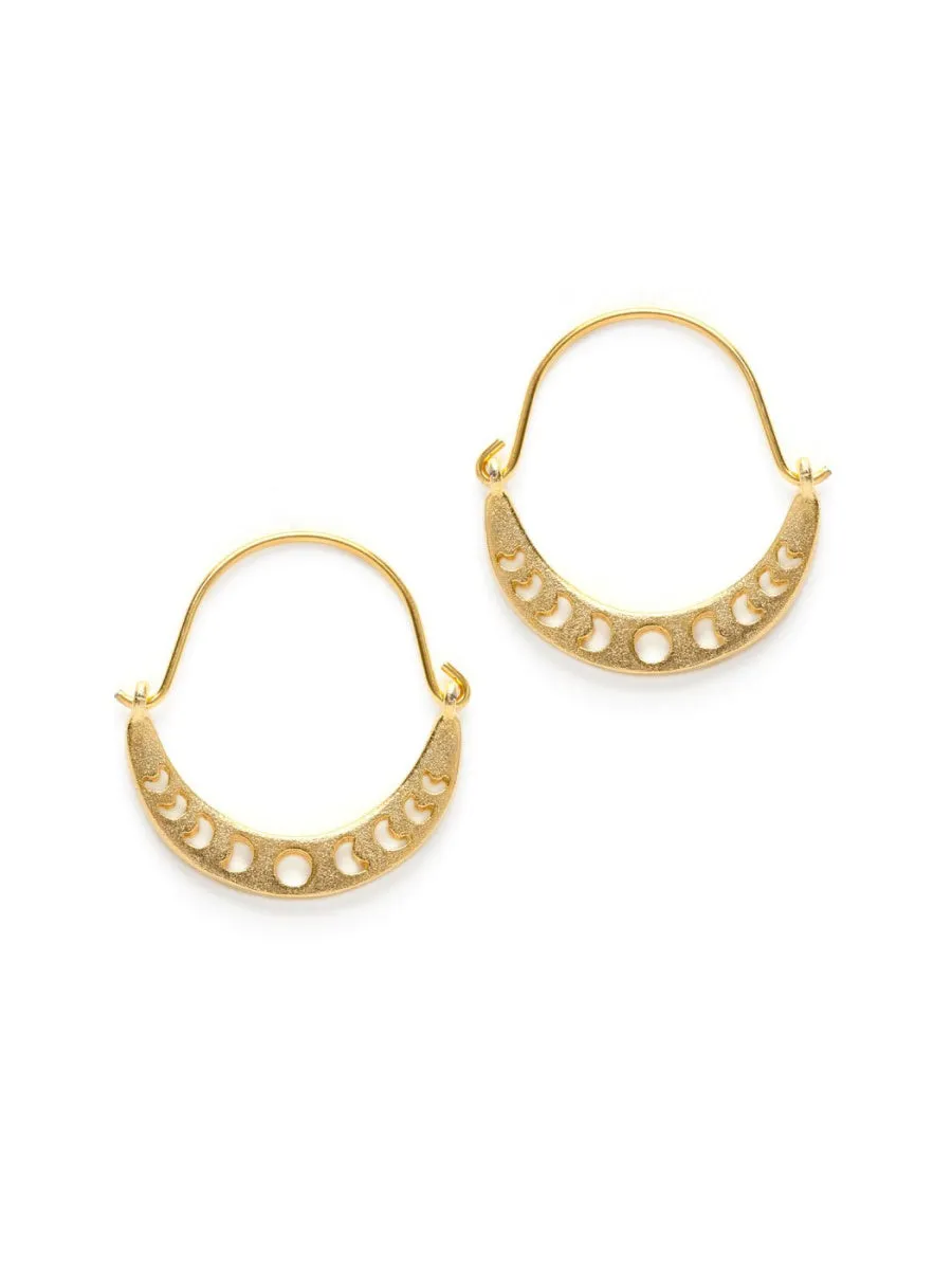 Moon Phase Hoop Earrings by Amano Studio