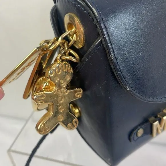 MoschinoVintageNavy Mini Cross Body Bag With Charms