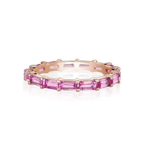 Pink Sapphire Baguette Eternity Ring