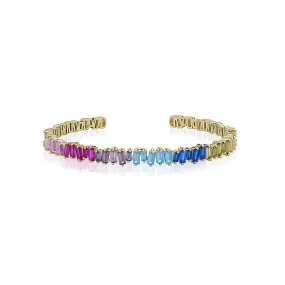 RAINBOW BAGUETTE CUFF