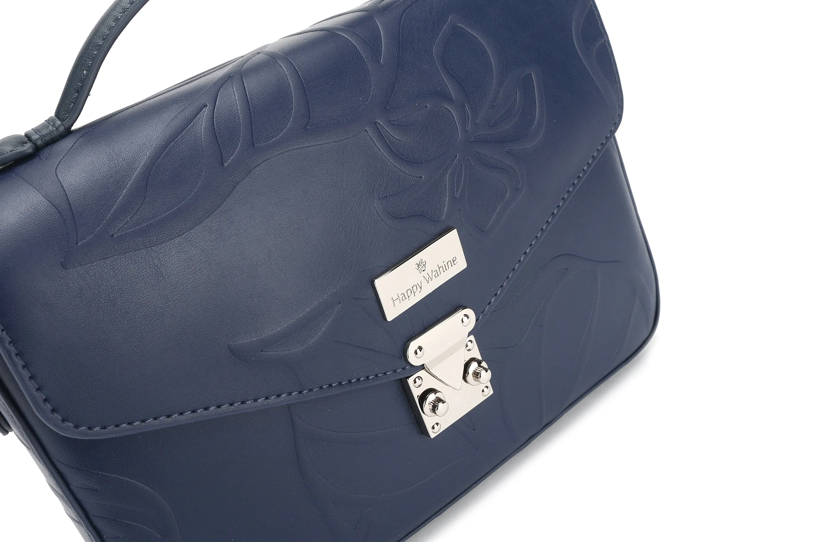 Satchel Alice Kalo Embossed Navy