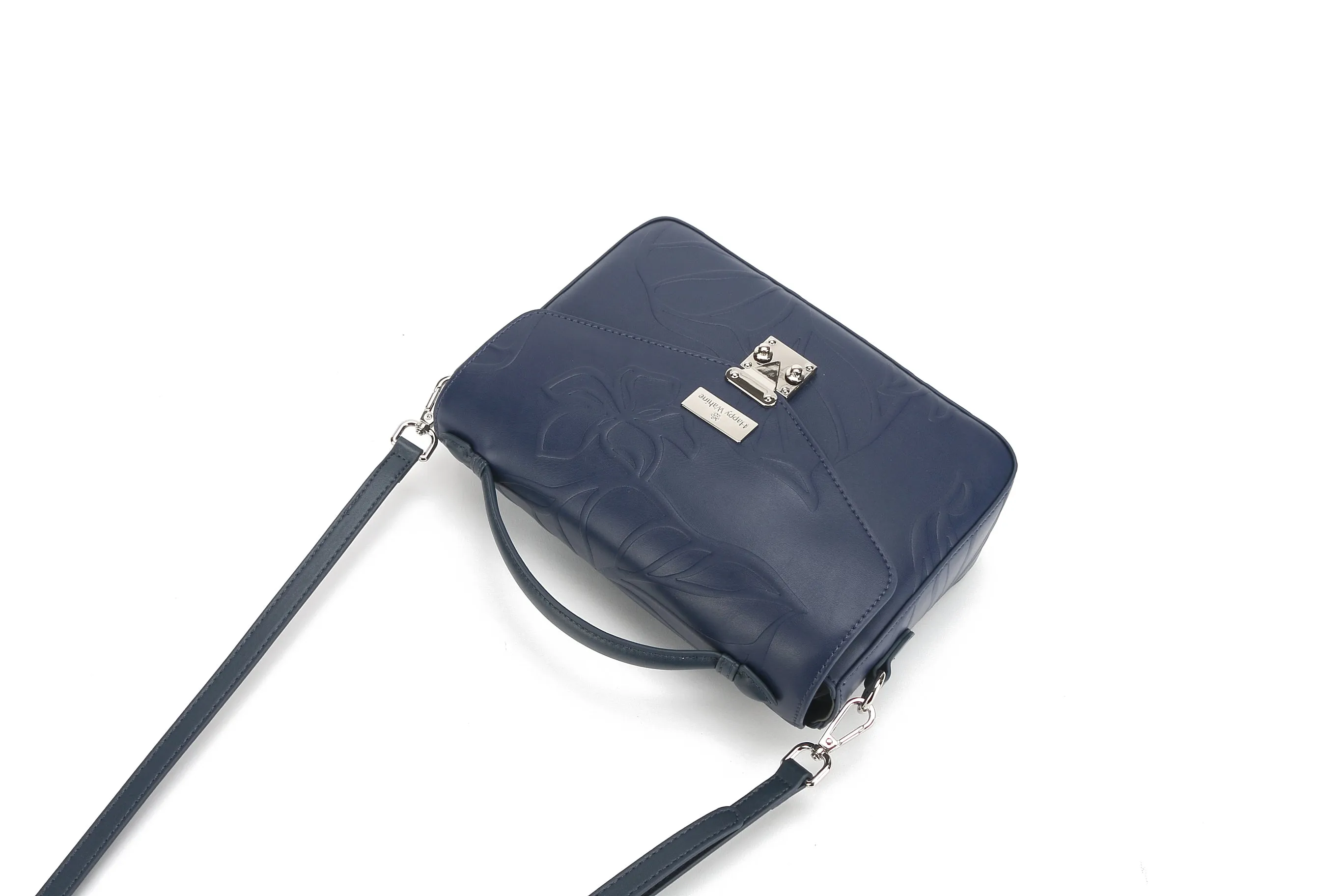 Satchel Alice Kalo Embossed Navy