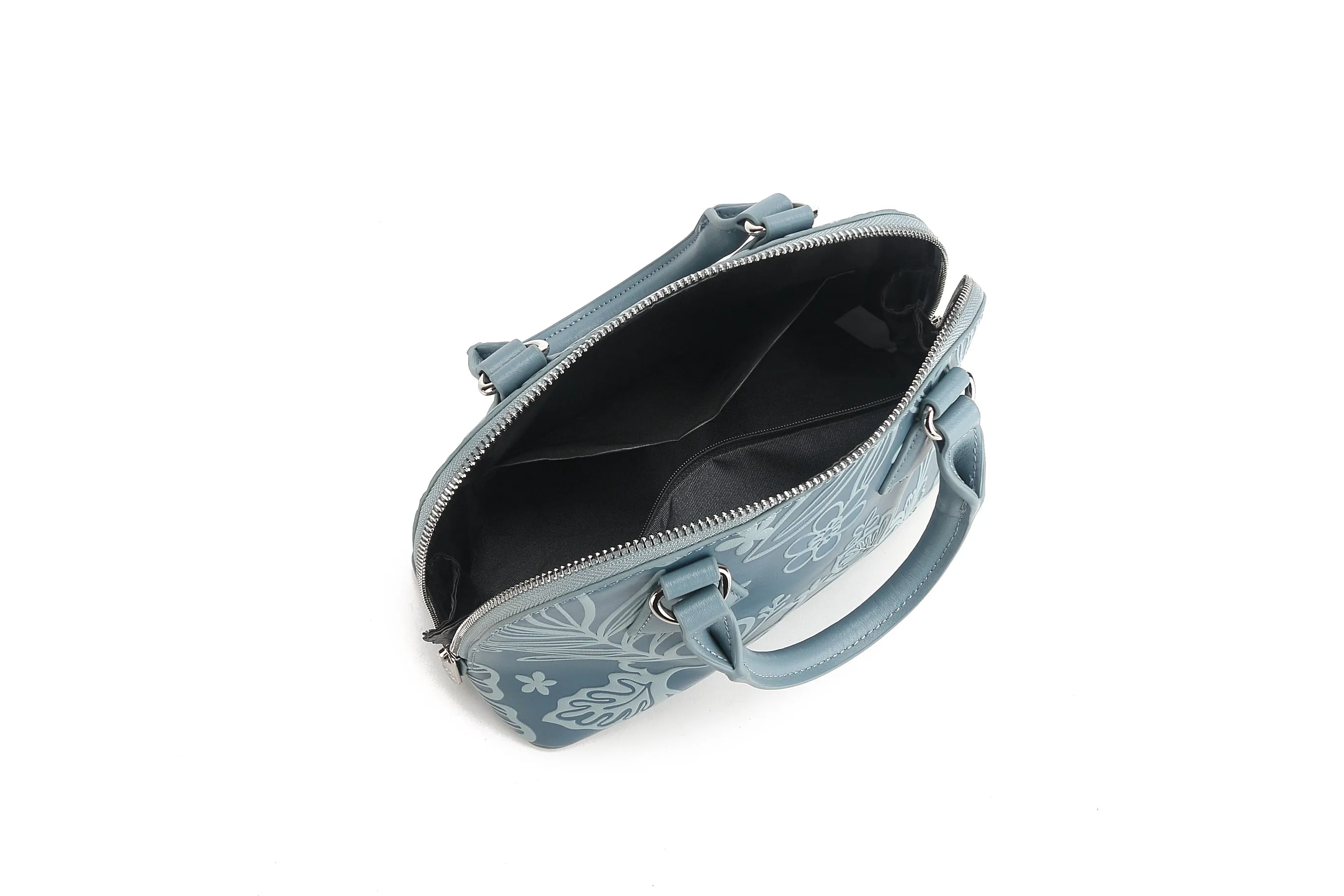 Satchel Lora Cherry Blossom Embossed Blue