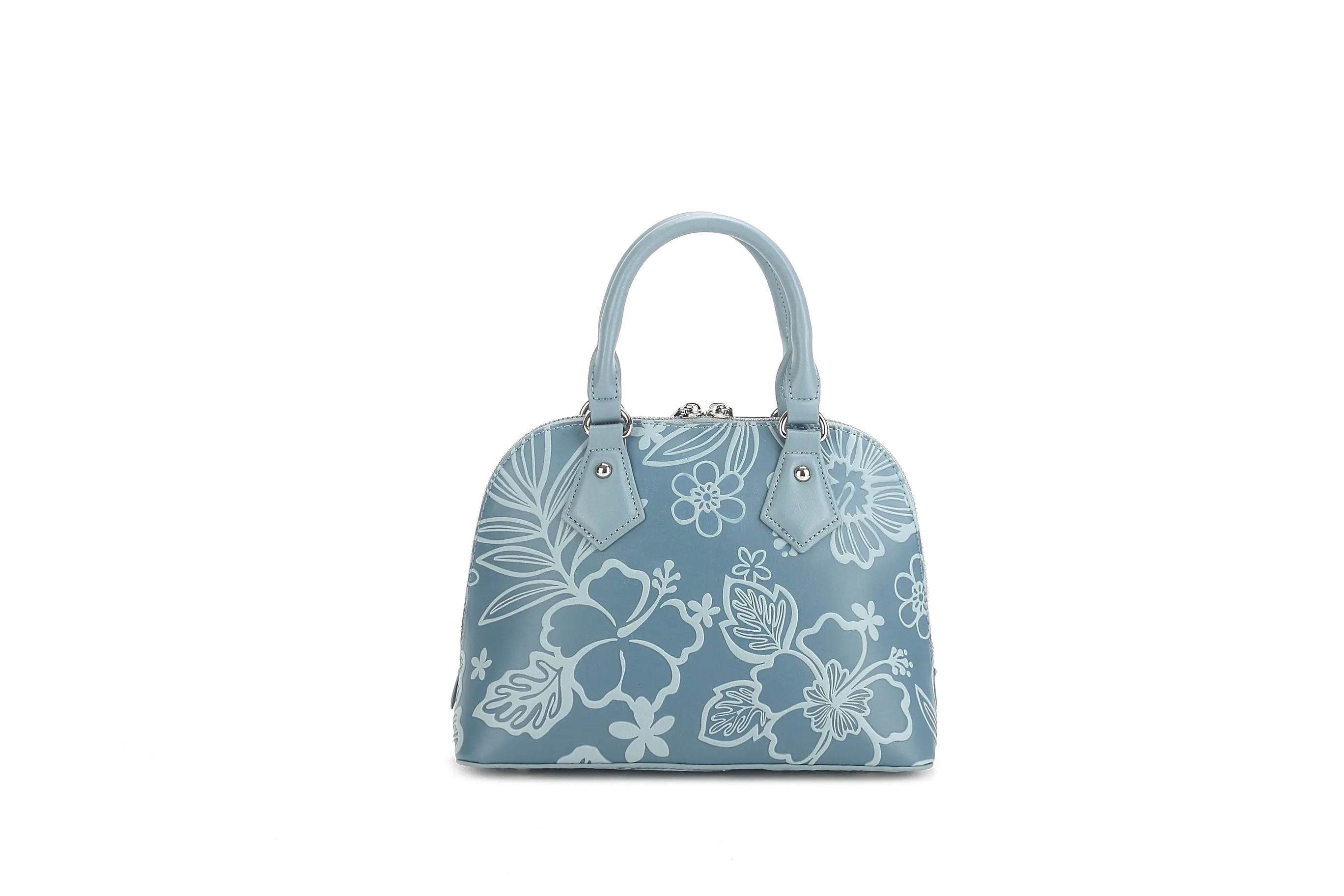 Satchel Lora Cherry Blossom Embossed Blue