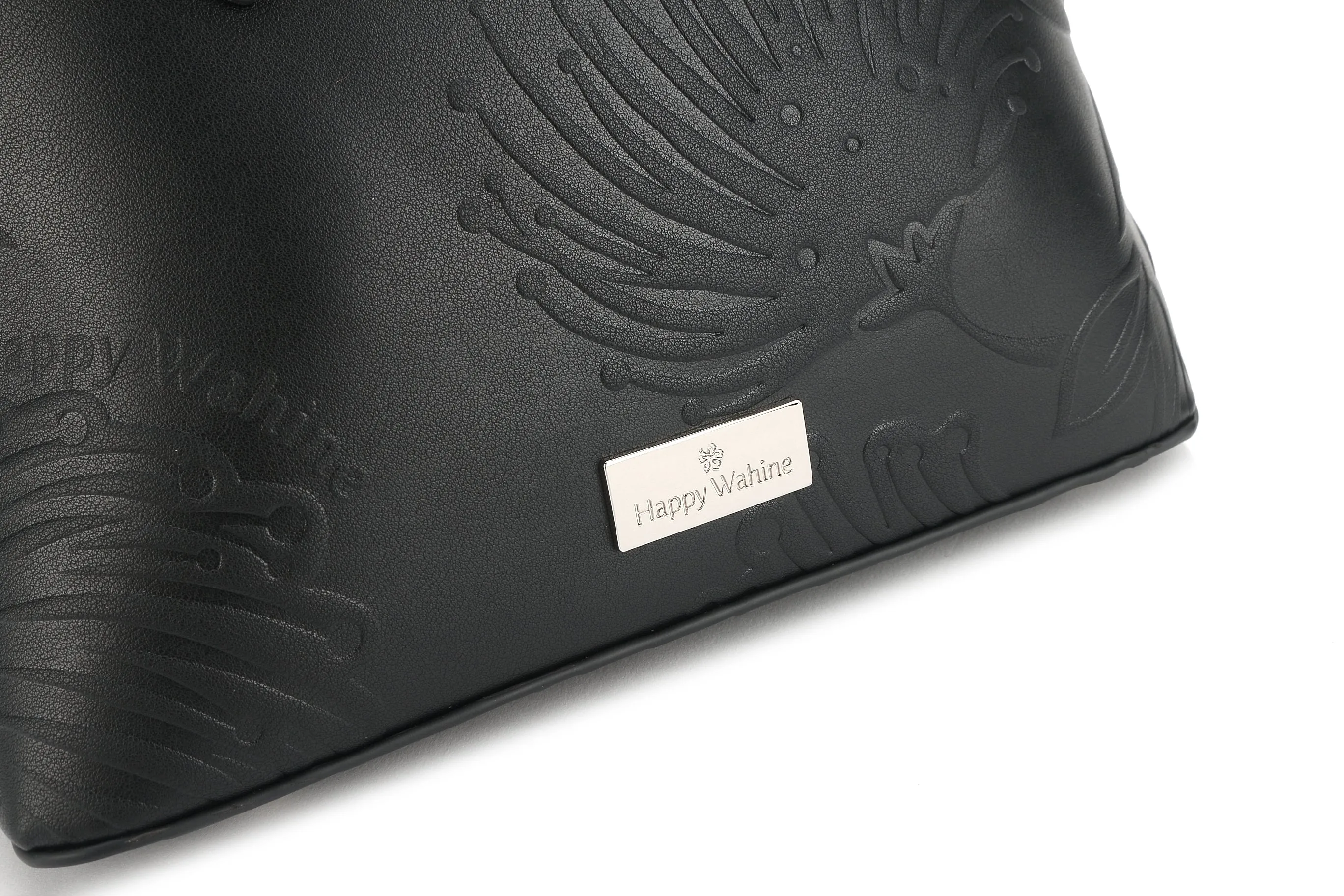 Satchel Lora Lehua Embossed Black