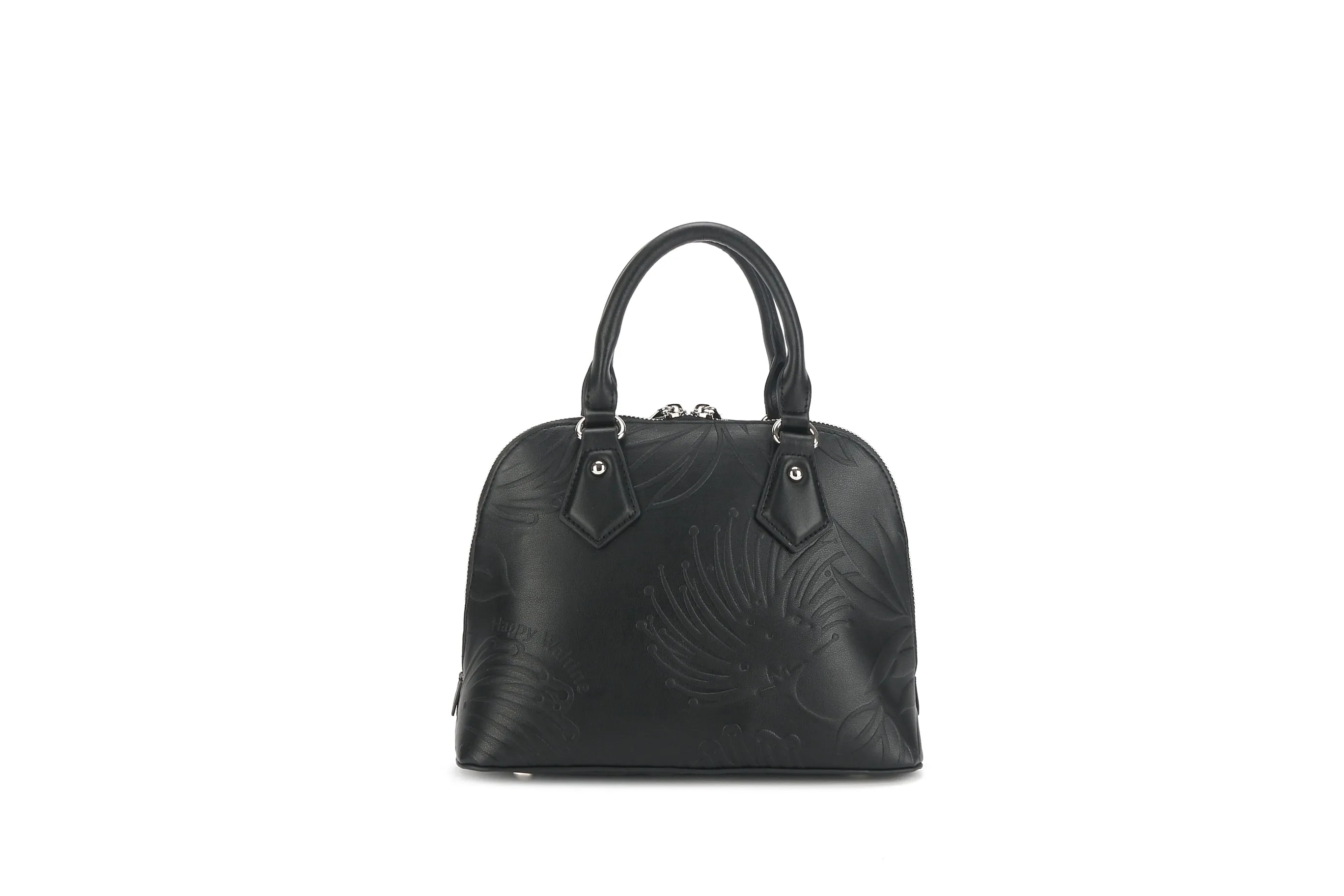 Satchel Lora Lehua Embossed Black