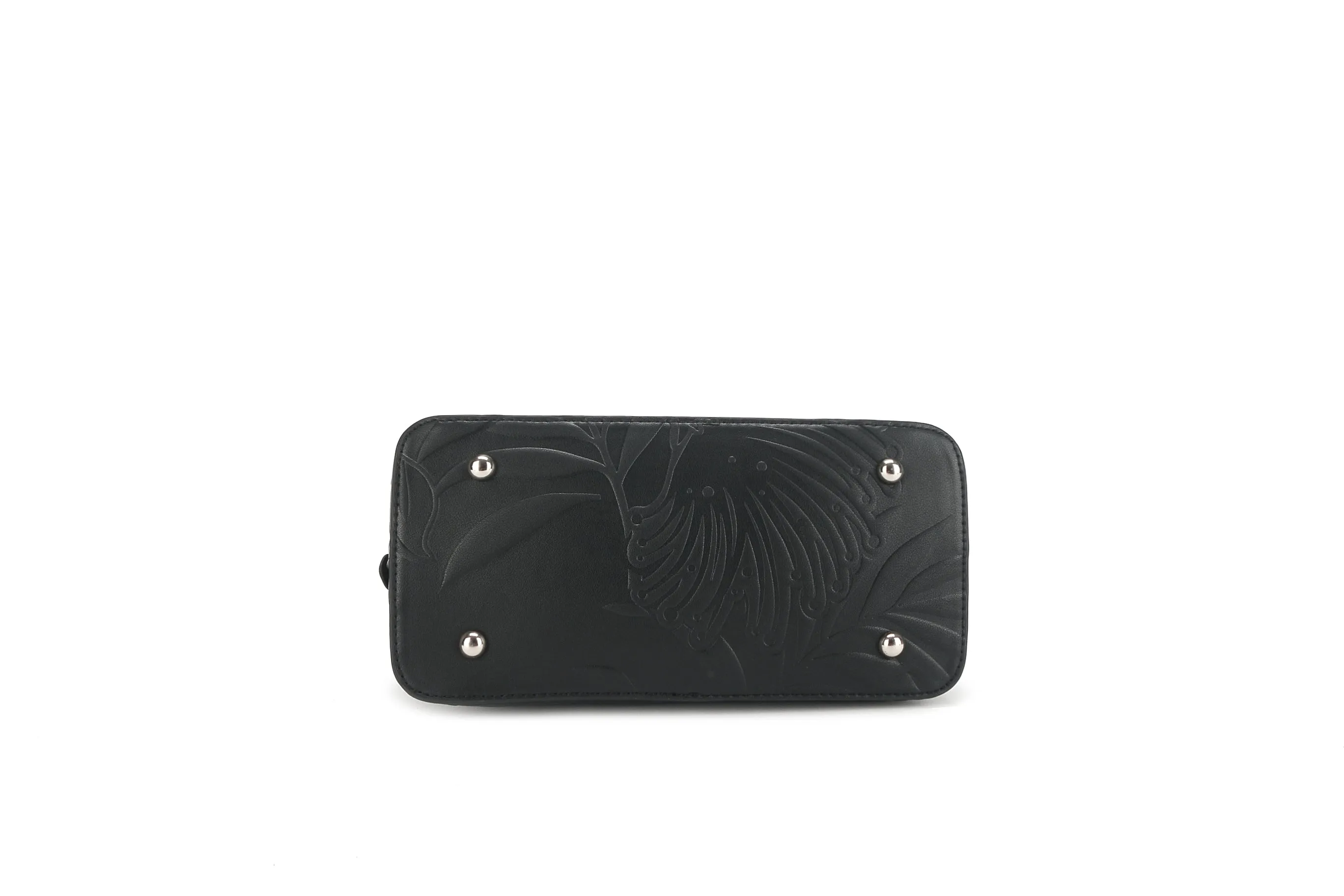 Satchel Lora Lehua Embossed Black