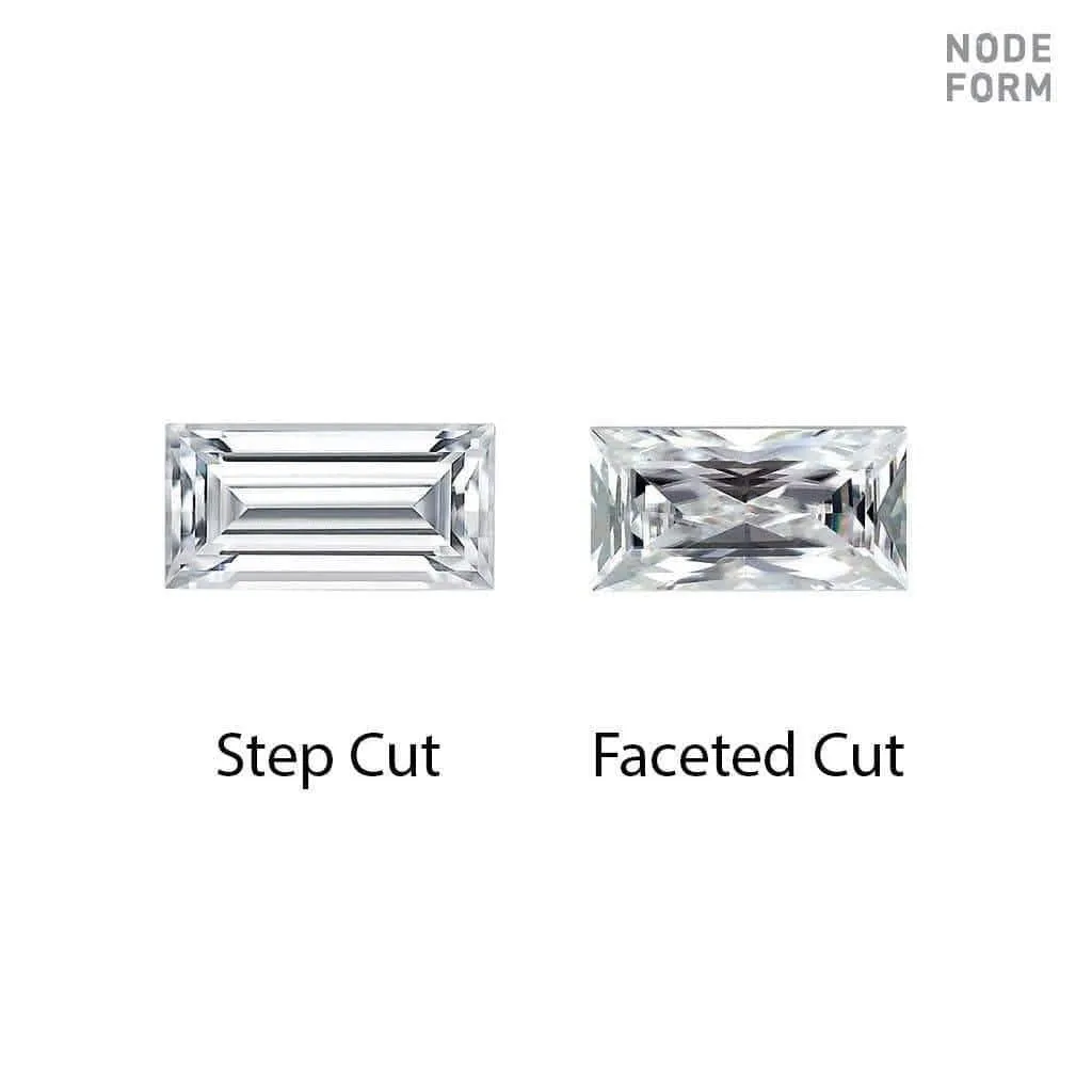 Simple Baguette Lab-Grown Diamond Bezel Set Stud Earrings