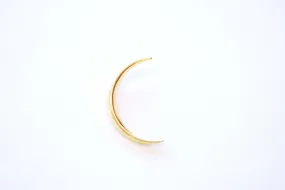 Thin Slender Wholesale Moon Pendant Charm - Vermeil 18k gold plated 925 sterling silver, Gold or silver Half moon Waning Moon Crescent Moon