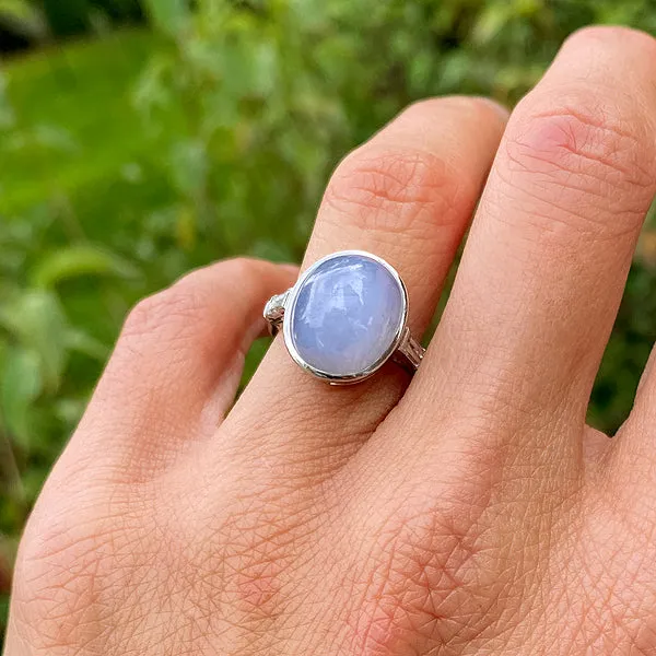 Vintage Star Sapphire & Diamond Ring