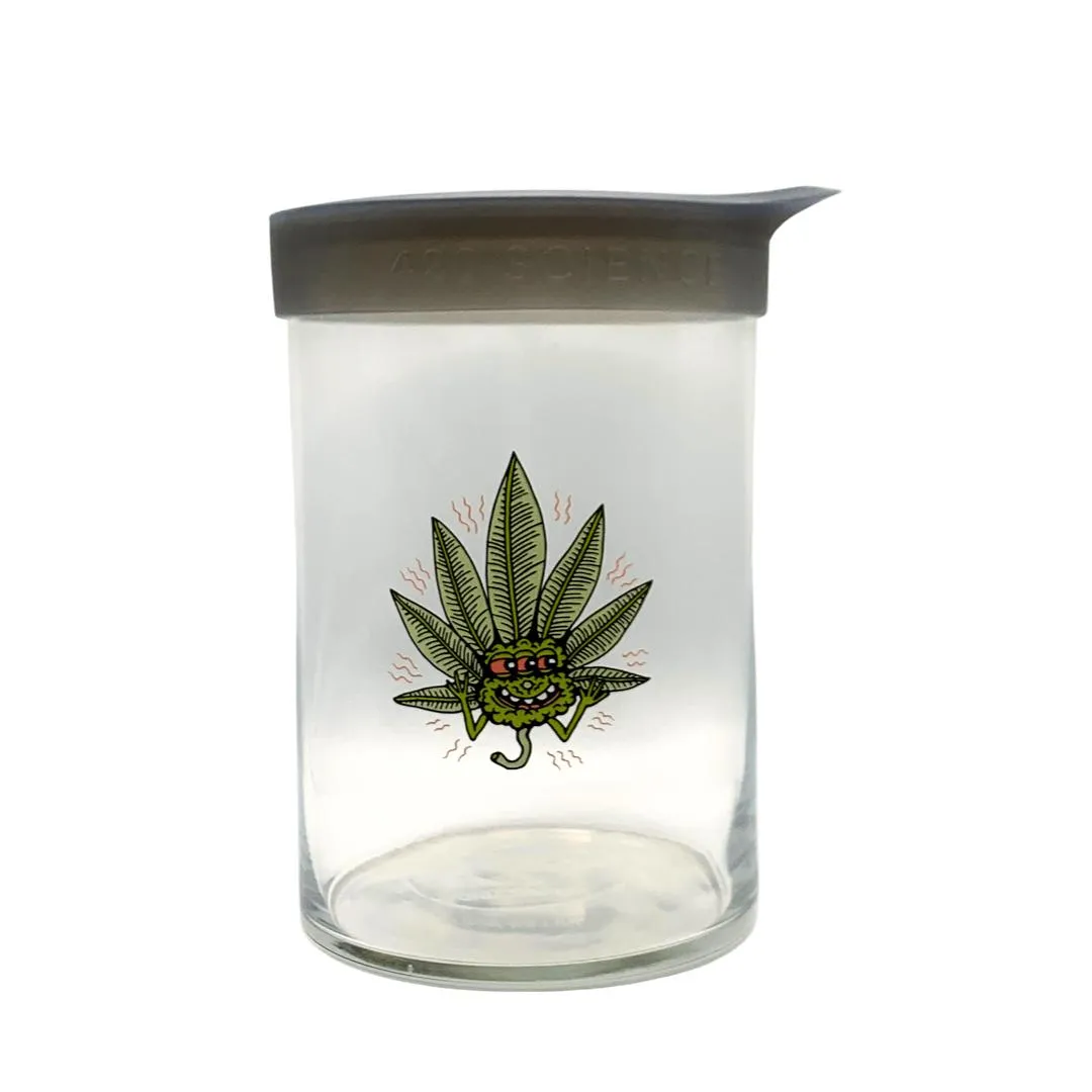 Wide Mouth Jar - Happy Leaf