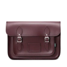 Zatchels 16'' Classic Satchel - Marsala Red